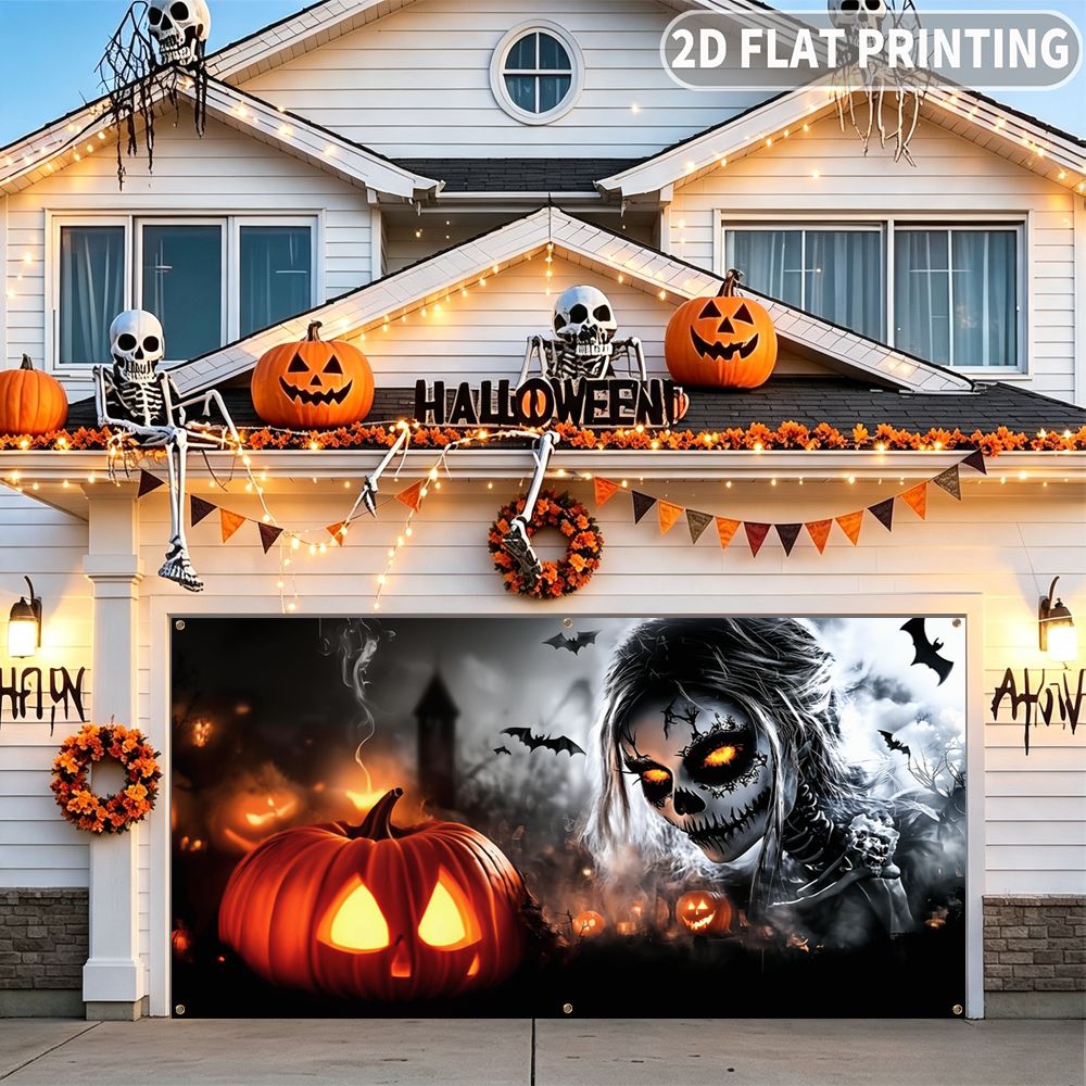 Halloween Skeleton Decoration - 1 adet 2D DÜZ Cadılar Bayramı