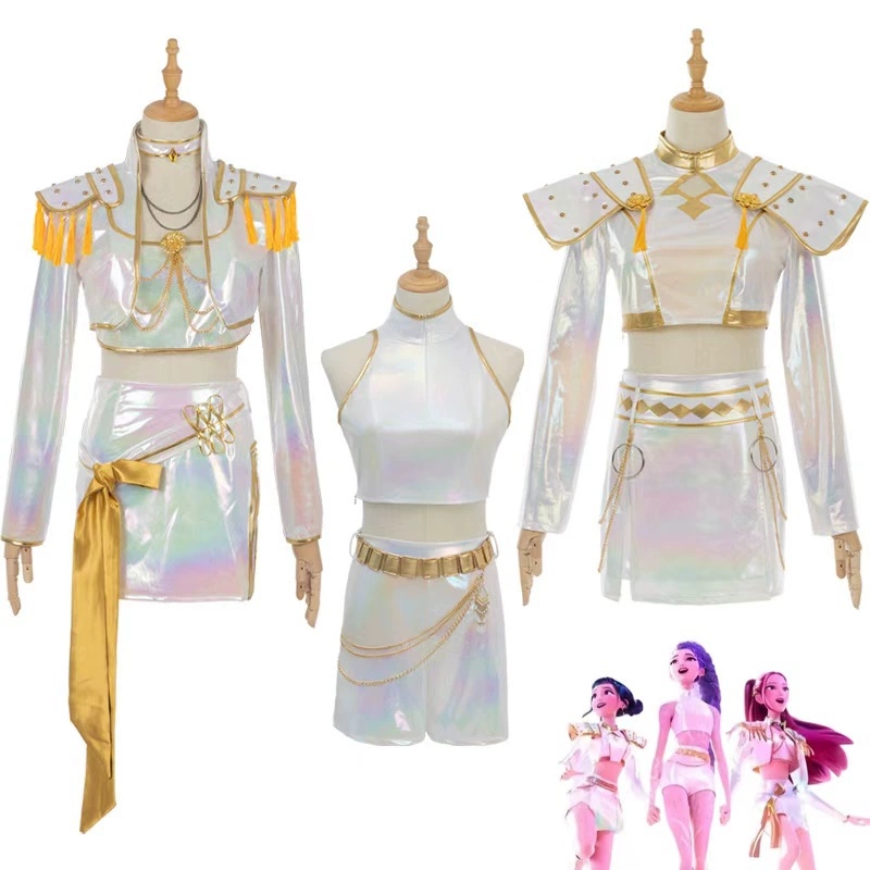 Halloween Costume Kids - Cosplay Kostüm PU Deri Beyaz Şarkı