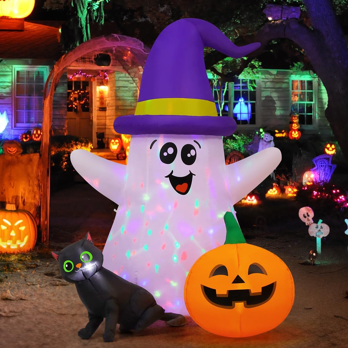 Halloween Pumpkin Decor Led - 5 Feet Boyunda Cadılar Bayramı Şişme