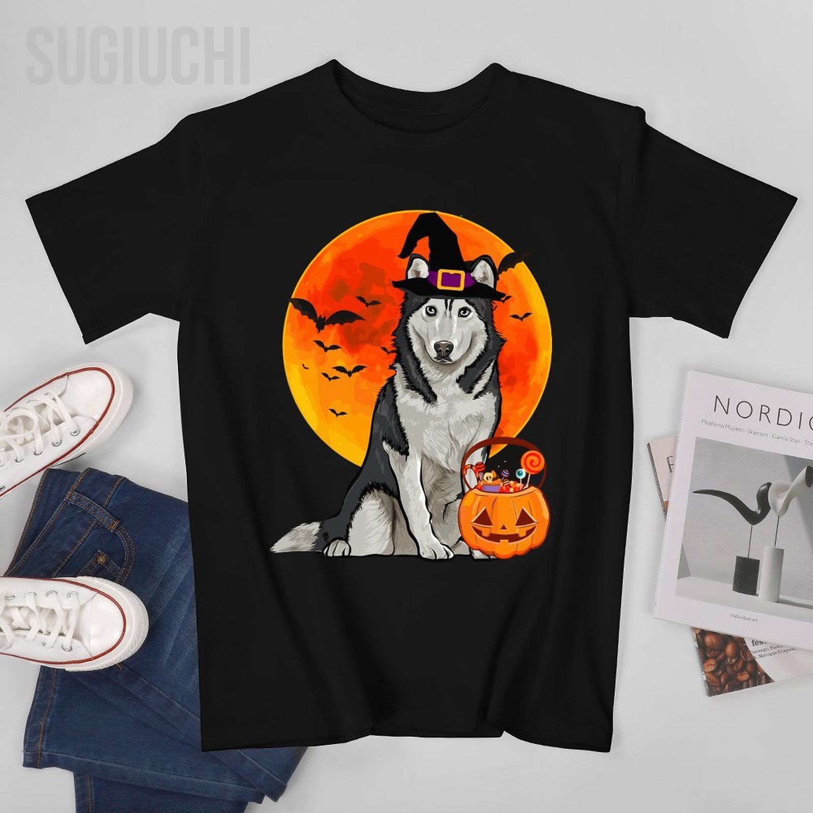 Pumpkin Lantern Halloween - Unisex Erkek Köpek Cadılar Bayramı Sibirya