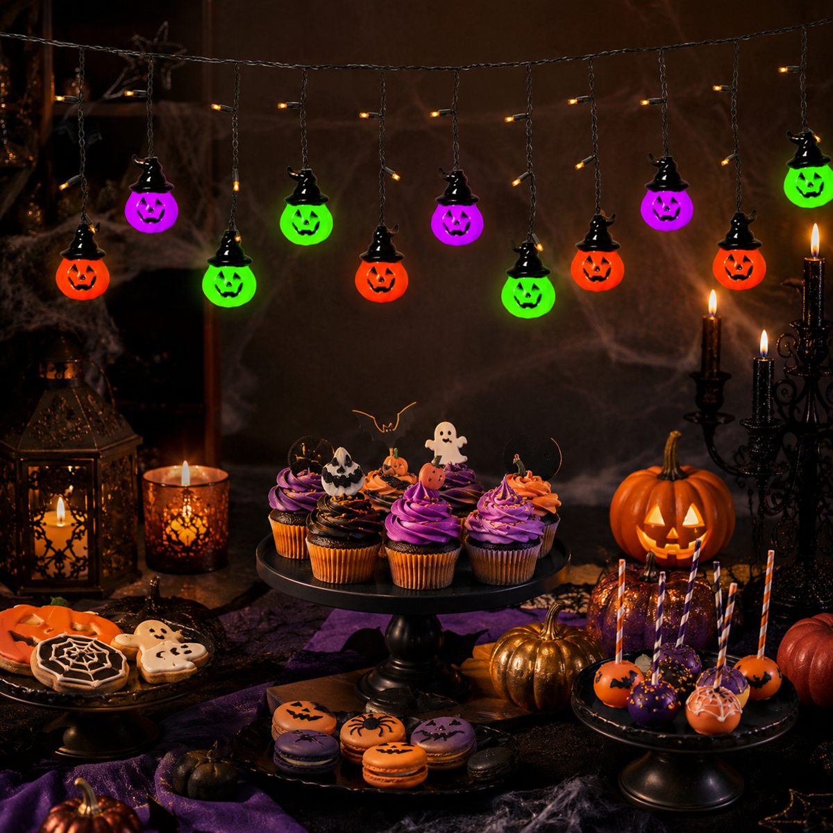 Halloween Led String Lights Orange - 1 adet Cadılar Bayramı Korkunç 10