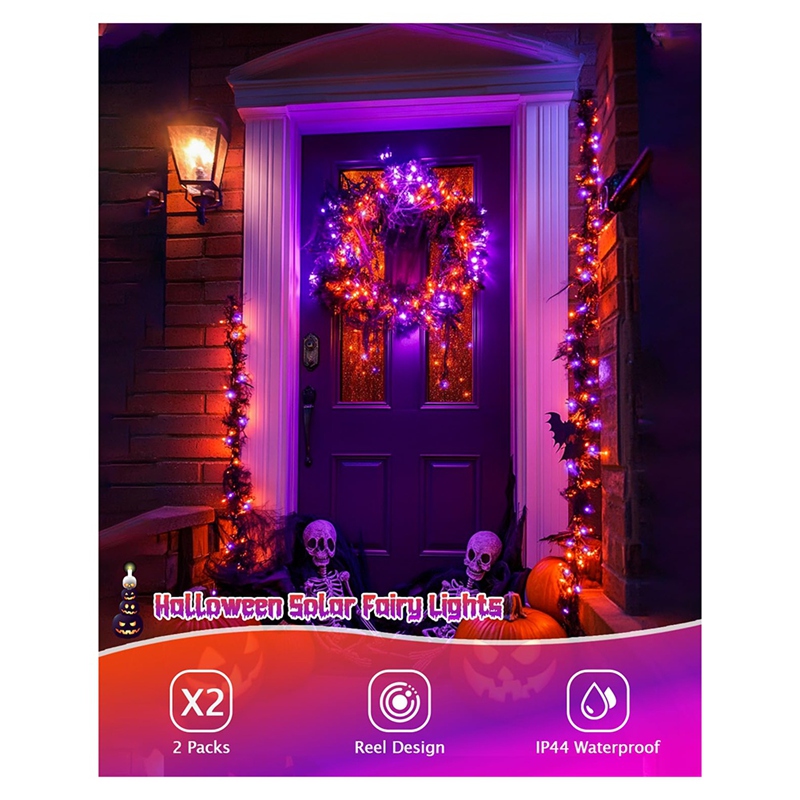 DT16 Solar Cadılar Bayramı Işı - Halloween Led String Lights Orange incelemesi ve fiyatı