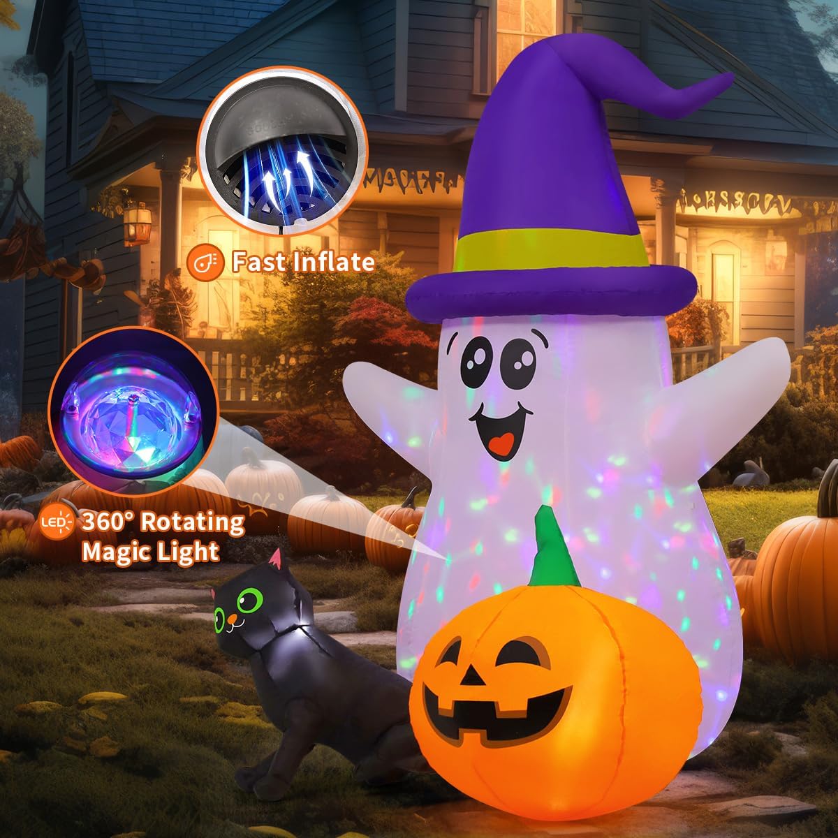 5 Feet Boyunda Cadılar Bayramı - Halloween Pumpkin Decor Led incelemesi ve fiyatı