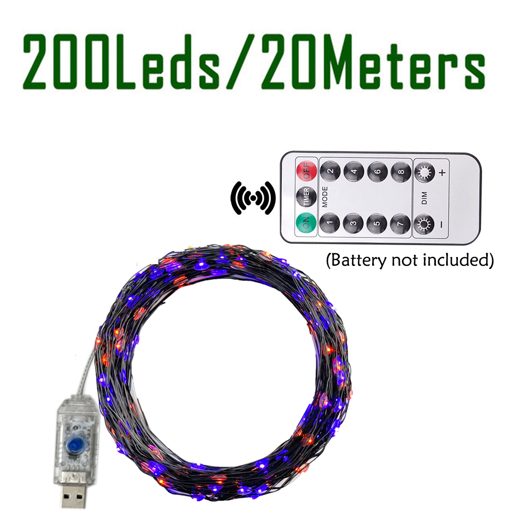 100/200 LEDs Dize Işıklar Turu - Halloween Led String Lights Orange incelemesi ve fiyatı
